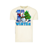 Vintage Arctic first winter with snowman Vintage Tee - AdoDesignShop
