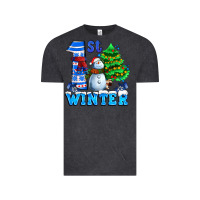 Vintage Black first winter with snowman Vintage Tee - AdoDesignShop