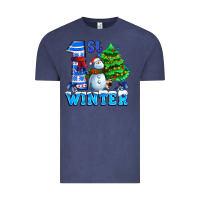 Vintage Denim first winter with snowman Vintage Tee - AdoDesignShop