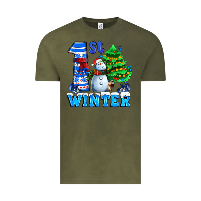 First Winter With Snowman Vintage Tee by AdoDesignShop | Teevron