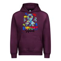Mauve Wine support squad autism Urban Hoodie - CowGirlArtShop