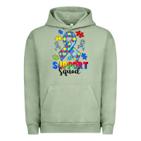 Pigment Oil Green support squad autism Urban Hoodie - CowGirlArtShop