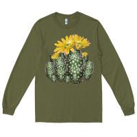 Army Green texas rainbow cactus Long Sleeve Tee - LillyAllenDesigns
