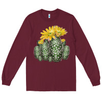 Burgundy texas rainbow cactus Long Sleeve Tee - LillyAllenDesigns
