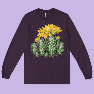 Texas Rainbow Cactus Long Sleeve Tee Designed By Lillyallendesigns