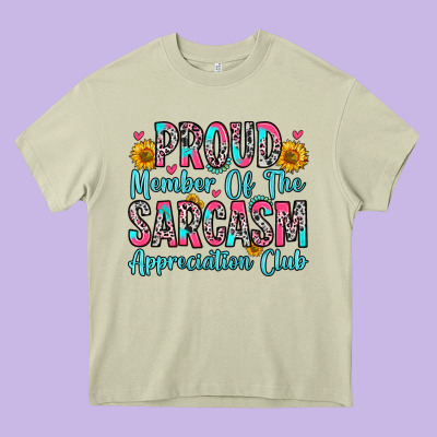 Proud Member Of The Sarcasm Appreciation Club Heavy Core Tee Designed By Zillion Design Studio