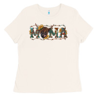Bone Mama with highland cow Ladies Tee - RanaPortraitStore