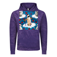 Cloud Purple christmas penguin and heart seamless pattern Vintage Hoodie - BundleAndBundleShop
