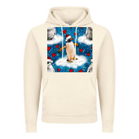 Vintage Artic christmas penguin and heart seamless pattern Vintage Hoodie - BundleAndBundleShop