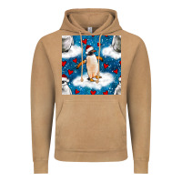 Vintage Camel christmas penguin and heart seamless pattern Vintage Hoodie - BundleAndBundleShop