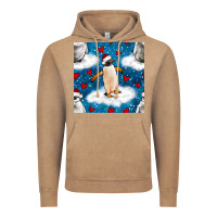 Vintage Coffee christmas penguin and heart seamless pattern Vintage Hoodie - BundleAndBundleShop