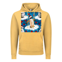 Vintage Mustard christmas penguin and heart seamless pattern Vintage Hoodie - BundleAndBundleShop