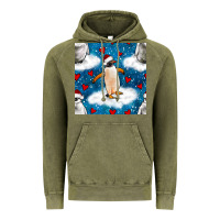 Vintage Olive christmas penguin and heart seamless pattern Vintage Hoodie - BundleAndBundleShop