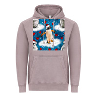 Vintage Zinc christmas penguin and heart seamless pattern Vintage Hoodie - BundleAndBundleShop