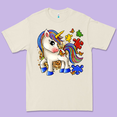 Autism Unicorn Premium Tee Designed By Zillion Design Studio