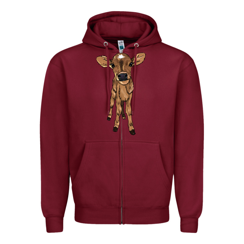 Baby Cow Zipper Hoodie by NancyCooperArtShop | Teevron
