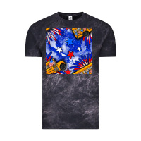 Cloud Black 4th of july school bus seamless pattern Vintage Tee - BundleAndBundleShop