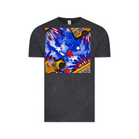 Vintage Black 4th of july school bus seamless pattern Vintage Tee - BundleAndBundleShop
