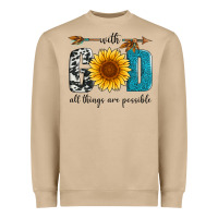 With God All Things Are Possible Heavyweight Sweatshirt | Teevron