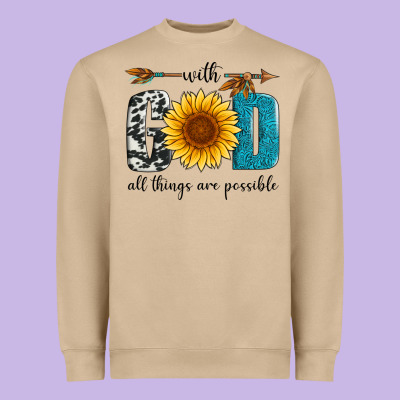 With God All Things Are Possible Heavyweight Sweatshirt Designed By Artiststas