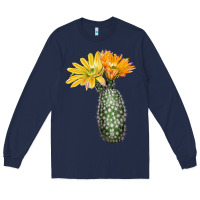 Navy texas rainbow cactus Long Sleeve Tee - LillyAllenDesigns