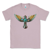 Lilac western cross wings Classic Tee - BarkalooDesign