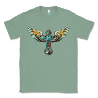 Sage western cross wings Classic Tee - BarkalooDesign