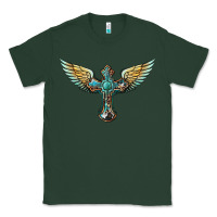 Sports Green western cross wings Classic Tee - BarkalooDesign