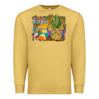 Antique Gold hello summer pineapple Premium Sweatshirt - BarkalooDesign
