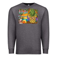 Charcoal Heather hello summer pineapple Premium Sweatshirt - BarkalooDesign
