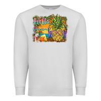 Dove Grey hello summer pineapple Premium Sweatshirt - BarkalooDesign
