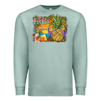 Seafoam hello summer pineapple Premium Sweatshirt - BarkalooDesign