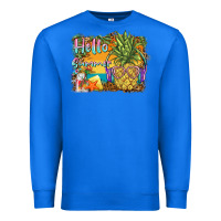 True Royal hello summer pineapple Premium Sweatshirt - BarkalooDesign
