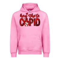Fuchsia Pink Hey there Cupid Valentine's Day Urban Hoodie - HowdyJamesFarm