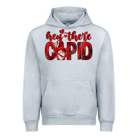 Heather Grey Hey there Cupid Valentine's Day Urban Hoodie - HowdyJamesFarm