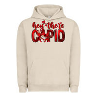 Pigment French Oak Hey there Cupid Valentine's Day Urban Hoodie - HowdyJamesFarm