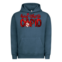 Pigment Midnight Navy Hey there Cupid Valentine's Day Urban Hoodie - HowdyJamesFarm