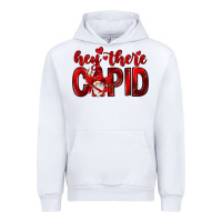 White Hey there Cupid Valentine's Day Urban Hoodie - HowdyJamesFarm