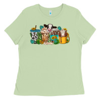 Matcha western cow coffee cup Ladies Tee - texasbilliewilder