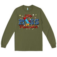 Army Green little miss firecracker Long Sleeve Tee - JahusDesignShop