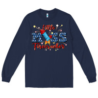 Navy little miss firecracker Long Sleeve Tee - JahusDesignShop