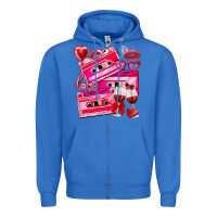 True Royal valentines day cassette Zipper Hoodie - NancyCooperArtShop