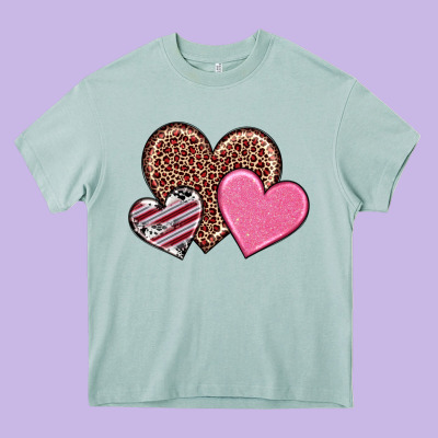 Heavy Core Tee valentine's day hearts