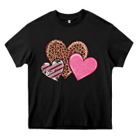 Black valentine's day hearts Heavy Core Tee - RanaPortraitStore