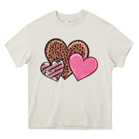 Cream valentine's day hearts Heavy Core Tee - RanaPortraitStore