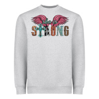 Heather Grey she is strong Heavyweight Sweatshirt - Artiststas