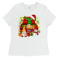 White christmas gnome truck Ladies Tee - Zillion Design Studio