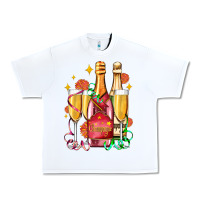 White new year party champagne Urban Heavy Tee - AdoDesignShop