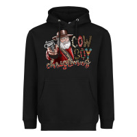 Black cowboy christmas Heavyweight Hoodie - SublimationCraftShop