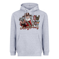 Heather Grey cowboy christmas Heavyweight Hoodie - SublimationCraftShop